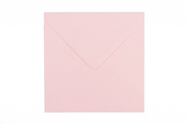 Fyrkantiga kuvert 130x130 mm, rosa