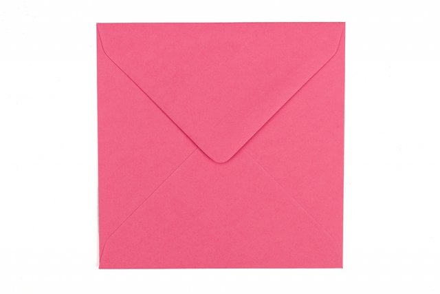 Fyrkantiga kuvert 130x130 mm, rosa
