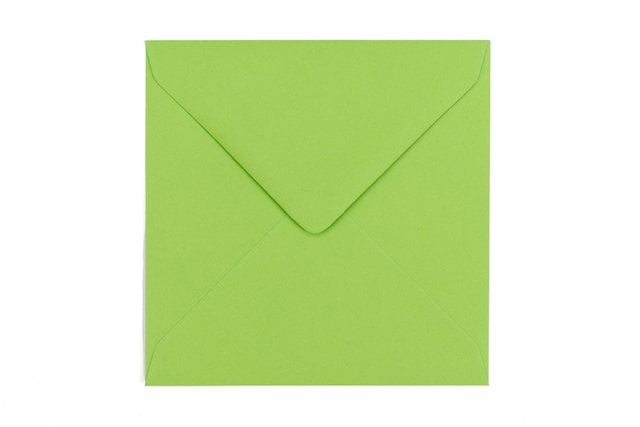 Kvadratiska kuvert 130x130 mm, gröna