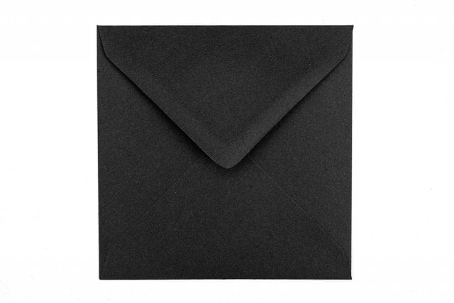Kvadratiska kuvert 130x130 mm, svart