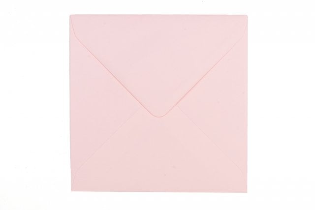 Fyrkantiga kuvert 155x155 mm, rosa