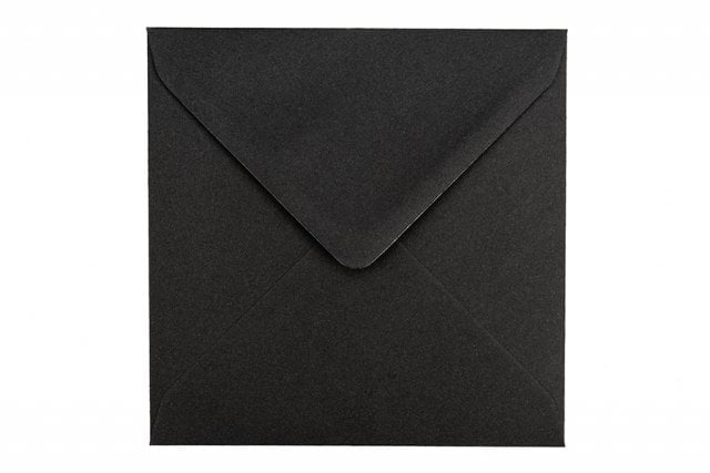 Kvadratiska kuvert 155x155 mm, svart