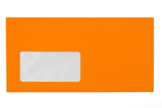 Kuvert DIN lång med fönster, neonorange
