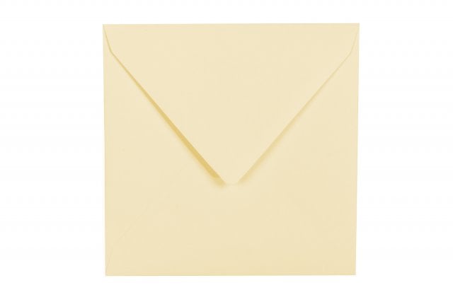 Kvadratiska kuvert 140x140 mm, krämfärgade