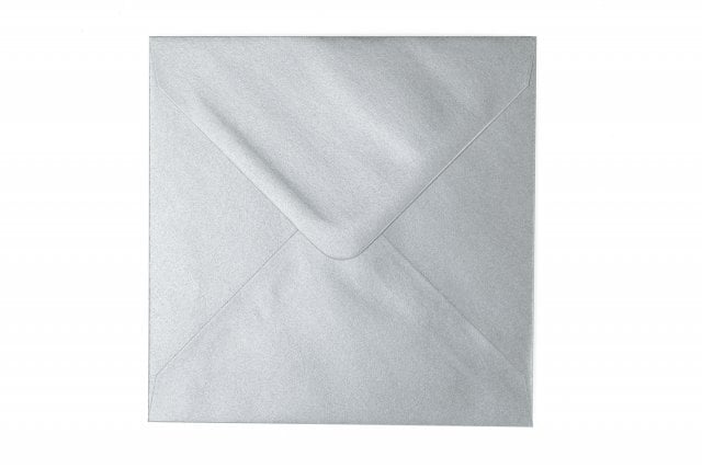 Fyrkantiga kuvert 140x140 mm, silver