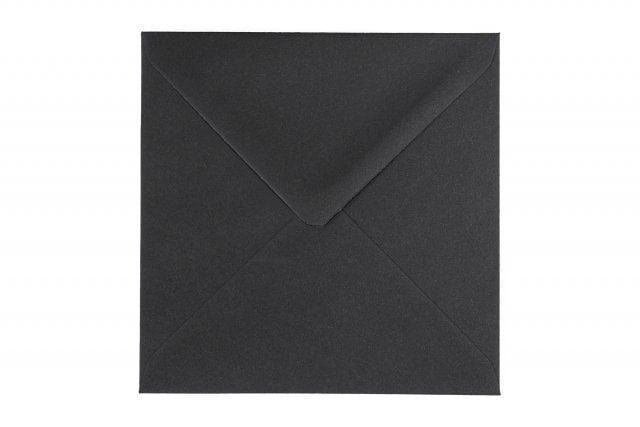 Kvadratiska kuvert 140x140 mm, svart