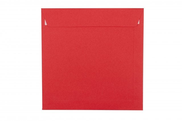 Kvadratiska kuvert 220x220 mm, röda