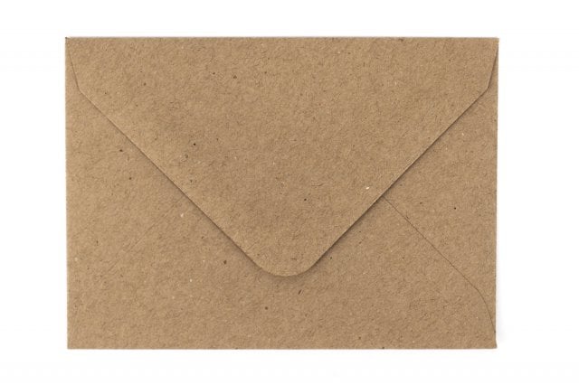 Kuvert 62x94mm, kraftpapper