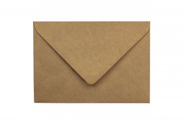Kuvert DIN C7, Natron kraftpapper ribbat