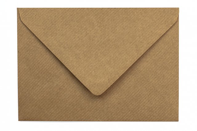 Kuvert DIN C6, Natron kraftpapper ribbat