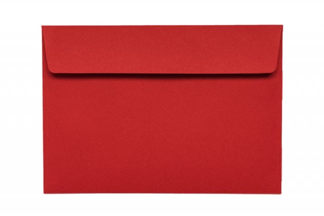 Kuvert DIN C6 självhäftande, röda