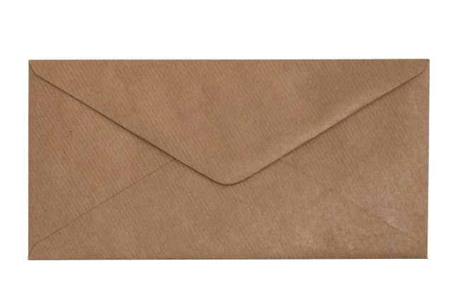Kuvert DIN långa, Natron kraftpapper ribbat