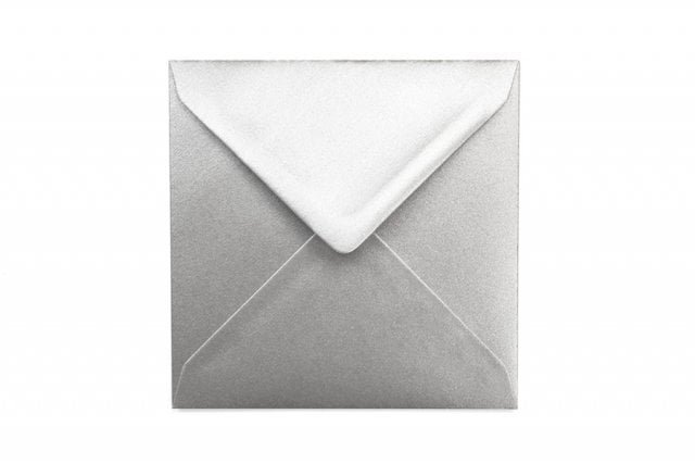 Kvadratiska kuvert 130x130 mm, silver