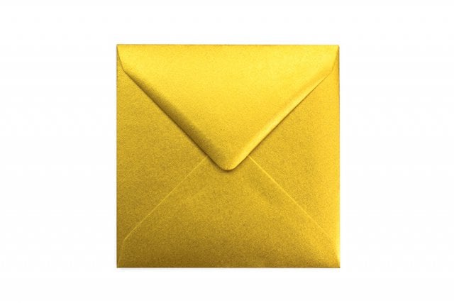 Kvadratiska kuvert 155x155 mm, guld