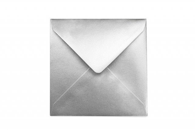 Fyrkantiga kuvert 155x155 mm, silver