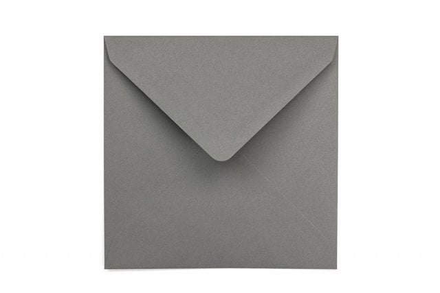Kvadratiska kuvert 155x155 mm, mörkgrå