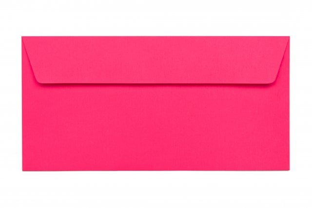 Kuvert DIN lång självhäftande, neonrosa