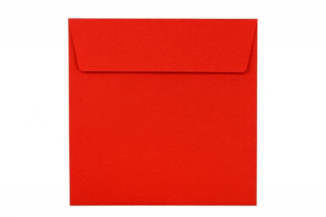 Kvadratiska kuvert 160x160 mm, röda