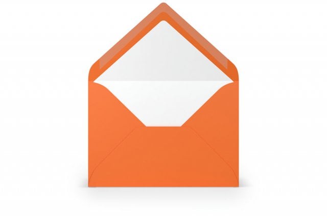 Kuvert DIN B6, orange fodrade