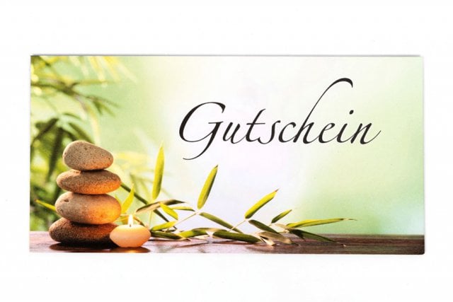 Kuvert DIN lång, tryck wellness grön, kupong
