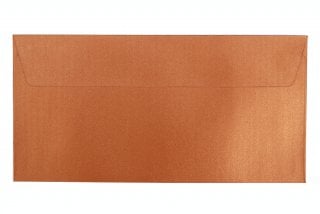 Kuvert DIN lång självhäftande, pärlemorskimrande koppar