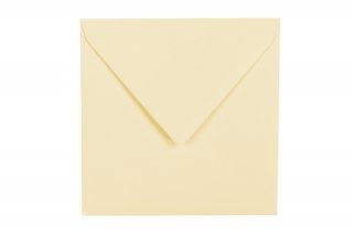 Kvadratiska kuvert 140x140 mm, krämfärgade