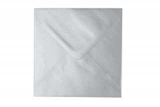 Fyrkantiga kuvert 140x140 mm, silver