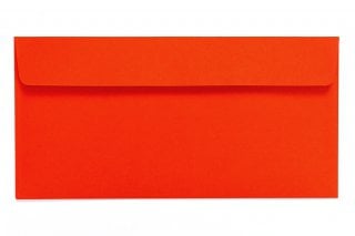 Kuvert DIN lång självhäftande, fluorescerande röd