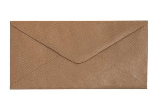 Kuvert DIN långa, Natron kraftpapper ribbat