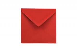 Kvadratiska kuvert 130x130 mm, röda