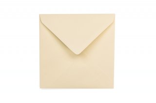 Kvadratiska kuvert 130x130 mm, krämfärgade