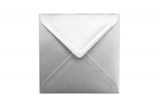 Kvadratiska kuvert 130x130 mm, silver