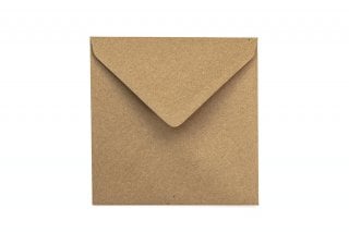 Kvadratiska kuvert 130x130 mm, kraftpapper