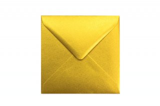 Kvadratiska kuvert 155x155 mm, guld