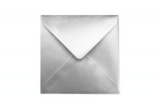 Fyrkantiga kuvert 155x155 mm, silver