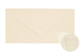 Kuvert DIN lång, krämfärgad, hamrad struktur