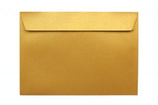 Kuvert DIN C5 självhäftande, guld