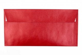Kuvert DIN lång självhäftande, pärlemorröd